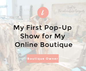 my first pop up for my boutique